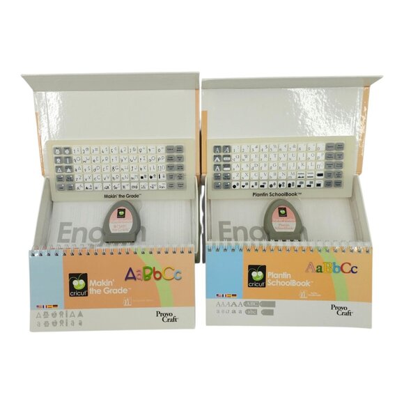 Cricut Cartridge Makin The Grade Plantin Schoolbook Lot Of 2 Link Status Unknown - Picture 2 of 11